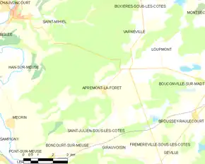 Poziția localității Apremont-la-Forêt
