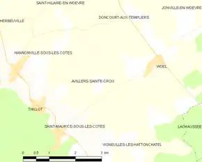 Poziția localității Avillers-Sainte-Croix