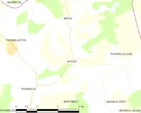 Poziția localității Avioth