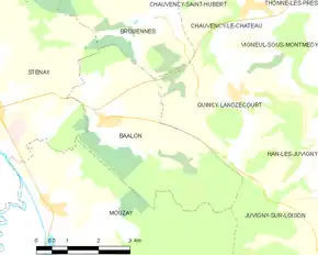 Poziția localității Baâlon