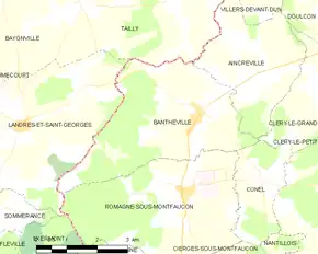 Poziția localității Bantheville