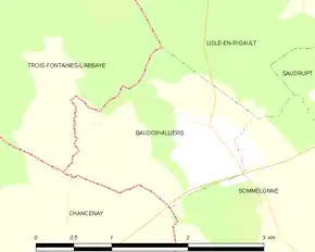 Poziția localității Baudonvilliers