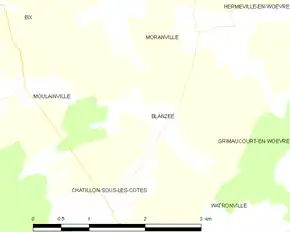 Poziția localității Blanzée