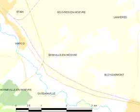 Poziția localității Boinville-en-Woëvre