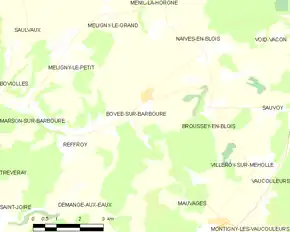 Poziția localității Bovée-sur-Barboure