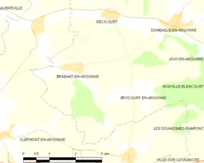 Poziția localității Brabant-en-Argonne