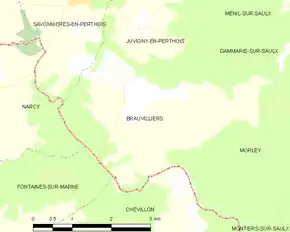 Poziția localității Brauvilliers
