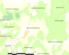 Poziția localității Brillon-en-Barrois