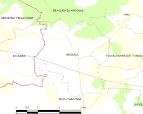 Poziția localității Brizeaux