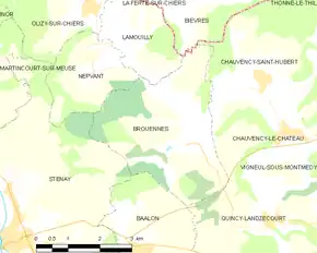 Poziția localității Brouennes