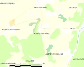 Poziția localității Broussey-en-Blois