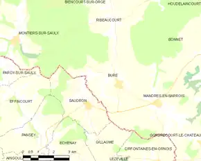 Poziția localității Bure