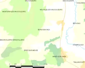 Poziția localității Burey-en-Vaux