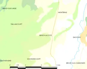 Poziția localității Burey-la-Côte