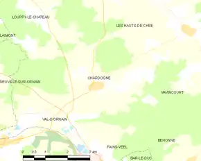 Poziția localității Chardogne
