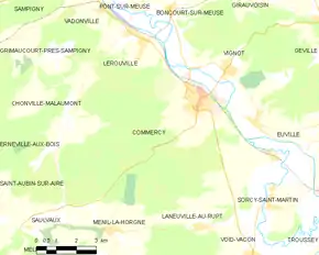 Poziția localității Commercy