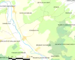 Poziția localității Consenvoye
