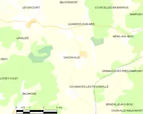 Poziția localității Dagonville