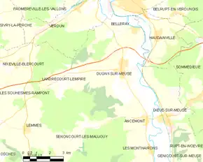 Poziția localității Dugny-sur-Meuse