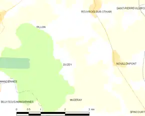 Poziția localității Duzey