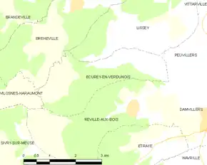 Poziția localității Écurey-en-Verdunois