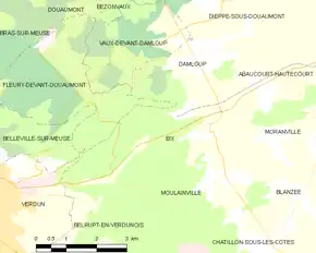 Poziția localității Eix