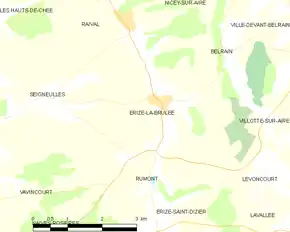 Poziția localității Érize-la-Brûlée