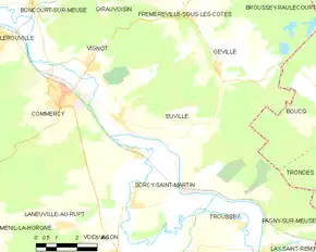 Poziția localității Euville