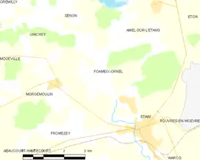 Poziția localității Foameix-Ornel