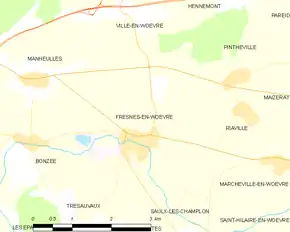 Poziția localității Fresnes-en-Woëvre