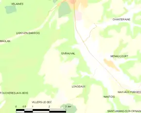 Poziția localității Givrauval