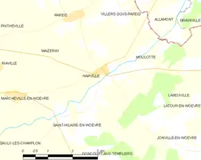 Poziția localității Harville