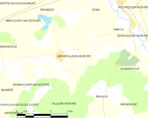 Poziția localității Herméville-en-Woëvre