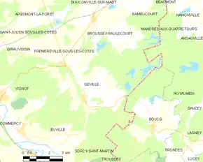 Poziția localității Geville