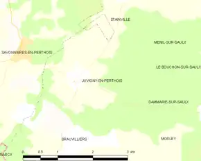 Poziția localității Juvigny-en-Perthois