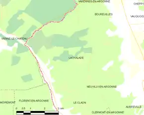 Poziția localității Lachalade