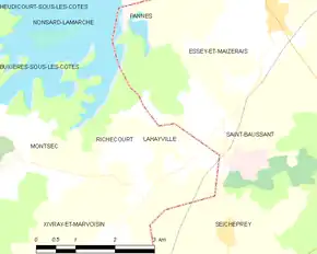 Poziția localității Lahayville