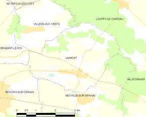 Poziția localității Laimont