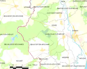 Poziția localității Laneuville-sur-Meuse