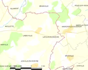 Poziția localității Latour-en-Woëvre