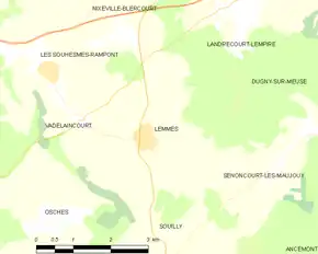 Poziția localității Lemmes