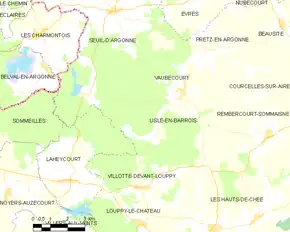 Poziția localității Lisle-en-Barrois