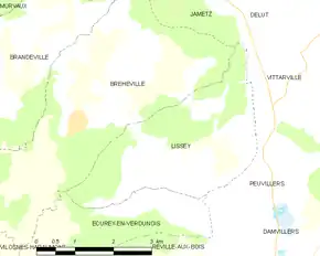 Poziția localității Lissey