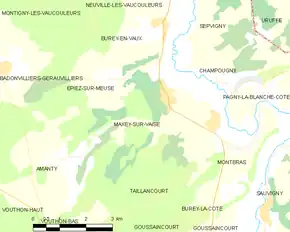 Poziția localității Maxey-sur-Vaise
