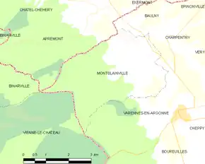 Poziția localității Montblainville