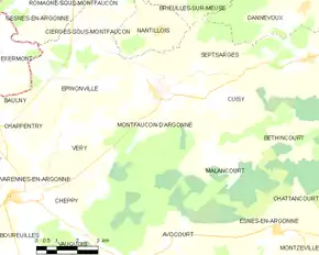 Poziția localității Montfaucon-d'Argonne