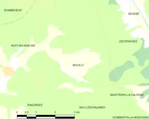 Poziția localității Mouilly
