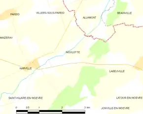 Poziția localității Moulotte
