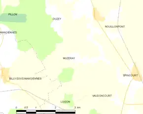 Poziția localității Muzeray