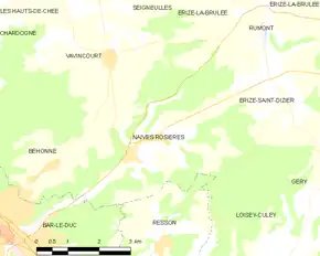 Poziția localității Naives-Rosières
